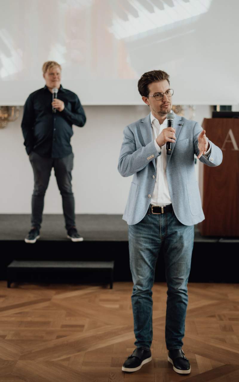 Speaker on stage